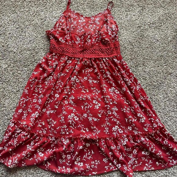 Women's Red Dress - Picture 2 of 3